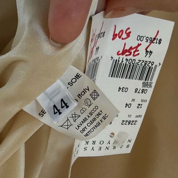 Haute Silk Cream Bomber Jacket with Ruffle Sleeves 4 NWT - Picture 7 of 16